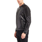 Table Rock Biker Leather Jacket // Black (3XL)
