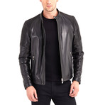 Table Rock Biker Leather Jacket // Black (2XL)
