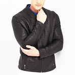 Clair Blouson Leather Jacket // Black (XL)