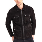 Barkley 4 Pocket Leather Jacket // Black (S)
