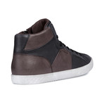 Smart A High Top Sneaker // Black + Coffee (Euro: 43.5)