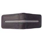 Canvas + Leather Magnetic Money Clip (Gray)