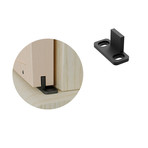 4ft Double Cabinet Door Mini Barn Door Hardware Kits for Cabinet Doors // J Shape