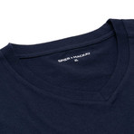 V-Neck T-Shirt // Navy // Set of 3 (L)
