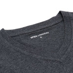 V-Neck T-Shirt // Charcoal // Set of 3 (S)