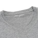 V-Neck T-Shirt // Gray // Set of 3 (XS)