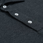 Collar Long Sleeve Polo // Charcoal Melange (XS)