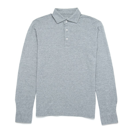 Collar Long Sleeve Polo // Gray Melange (XS) - SPIER & MACKAY PERMANENT ...