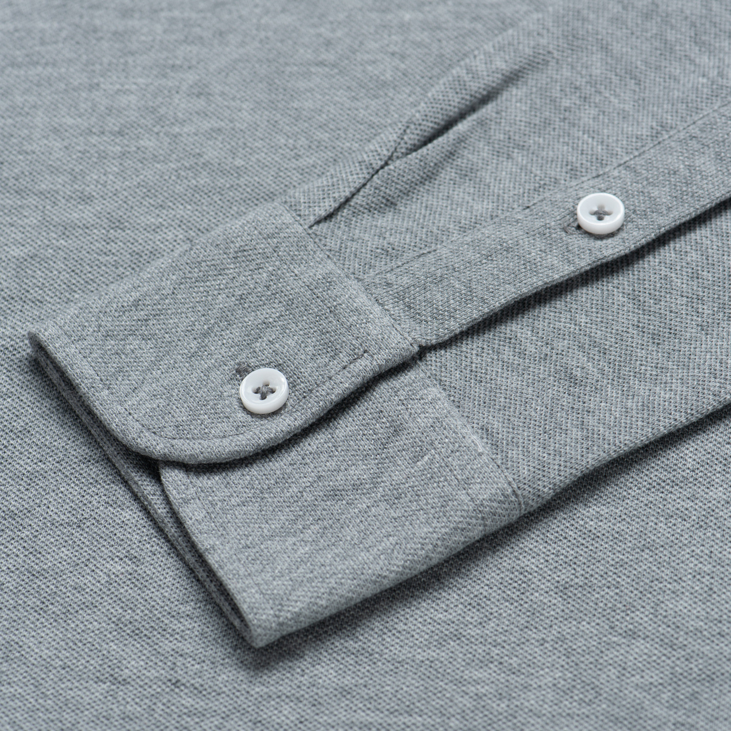 Collar Long Sleeve Polo // Gray Melange (XS) - SPIER & MACKAY PERMANENT ...