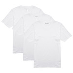 V-Neck T-Shirt // White // Set of 3 (XS)
