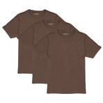 T-Shirt // Brown // Set of 3 (M)