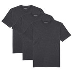 V-Neck T-Shirt // Charcoal // Set of 3 (M)