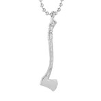 Securis Axe Pendant + Necklace (Silver)