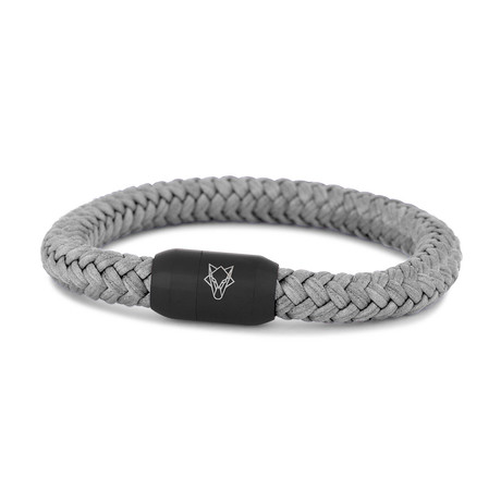 Portus Nautical Rope Bracelet // Matte Black + Gray (7")