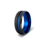 Seiryu Ring // Black + Blue (Size 6)