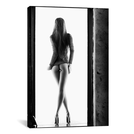 Woman Standing In Doorway // Johan Swanepoel (12"W x 18"H x 0.75"D)