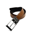 Harrison Reversible Leather Belt // Tan + Black (40)