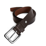 Darius Casual Leather Belt // Brown (38)