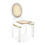 Sixteen Chair // Light Taupe + White Outline