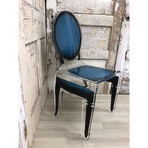 Sixteen Chair // Pigeon Blue + Black Outline