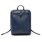 Tech Leather Backpack 12" // Blue