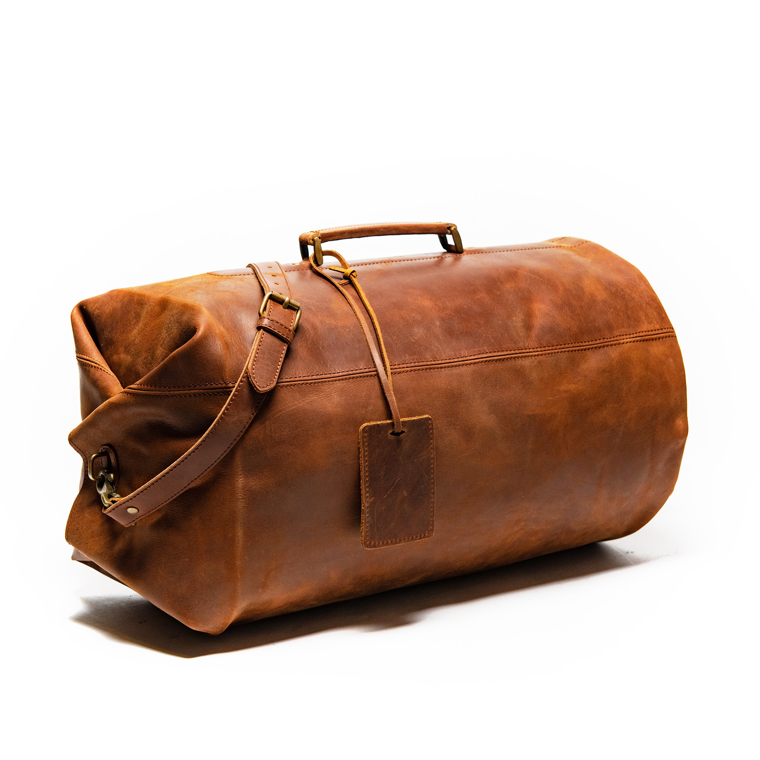 Leather Military Duffle Bag 20″ // Distressed Brown - HIDES Canada - Touch of Modern