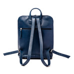 Tech Leather Backpack 14.5" // Blue