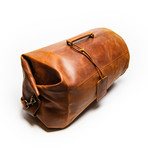 Leather Military Duffle Bag 20″ // Distressed Brown