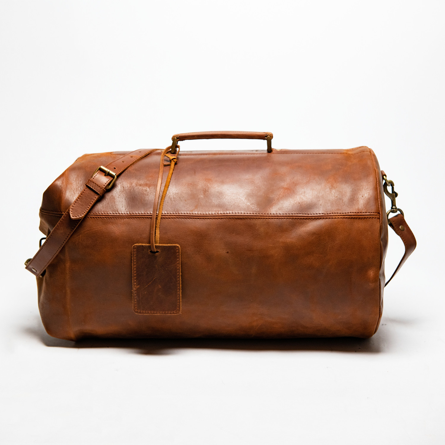 Download Leather Military Duffle Bag 20″ // Distressed Brown ...