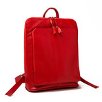 Tech Leather Backpack 14.5″ // Red