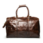 Tourist Leather Duffel Bag 22.5" // Antique Brown