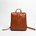 Tech Leather Backpack 12" // Pebbled Brown
