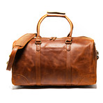 Tourist Leather Duffel Bag 19.5" // Distressed Brown