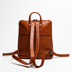 Tech Leather Backpack 12" // Pebbled Brown
