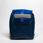 Student Leather Backpack 14" // Blue