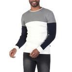 Gini Sweater // Gray + Ecru (XL)