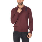 Foster Collar Sweater // Bordeaux (XS)
