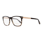 Unisex Rectangular Eyeglasses // Black Horn Gold