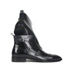 Triple Monkstrap Boots // Black (US: 9.5)