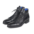 Side Zipper Leather Boots // Black (Euro: 38)