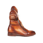 Side Zipper Leather Boots // Light Brown (Euro: 41)