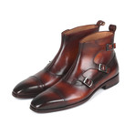 Triple Monkstrap Boots // Brown (Euro: 45)