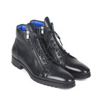 Side Zipper Leather Boots // Black (Euro: 44)