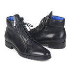 Side Zipper Leather Boots // Black (Euro: 40)
