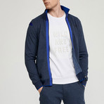 Mathew Zip Up Sweatshirt // Navy (L)