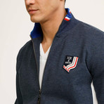Hayden Zip Up Sweatshirt // Navy (2XL)
