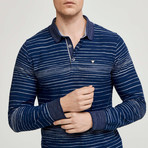 Oliver Long Sleeve Polo Shirt // Navy (M)