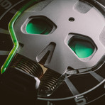 HYT Skull Green Eye Manual Wind // 151-TD-41-GF-AB // New