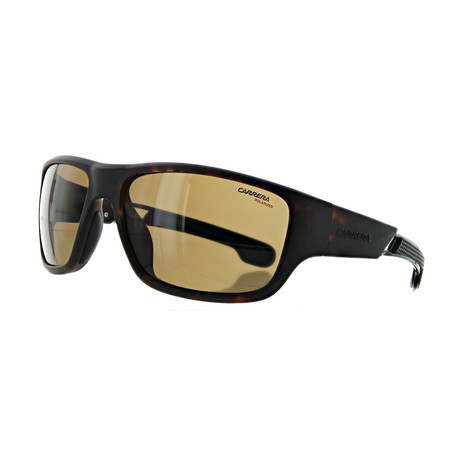 Carrera // Unisex Rectangle Sunglasses // Dark Matte Havana