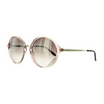 Carrera // Women's Round Sunglasses // Pink Gold